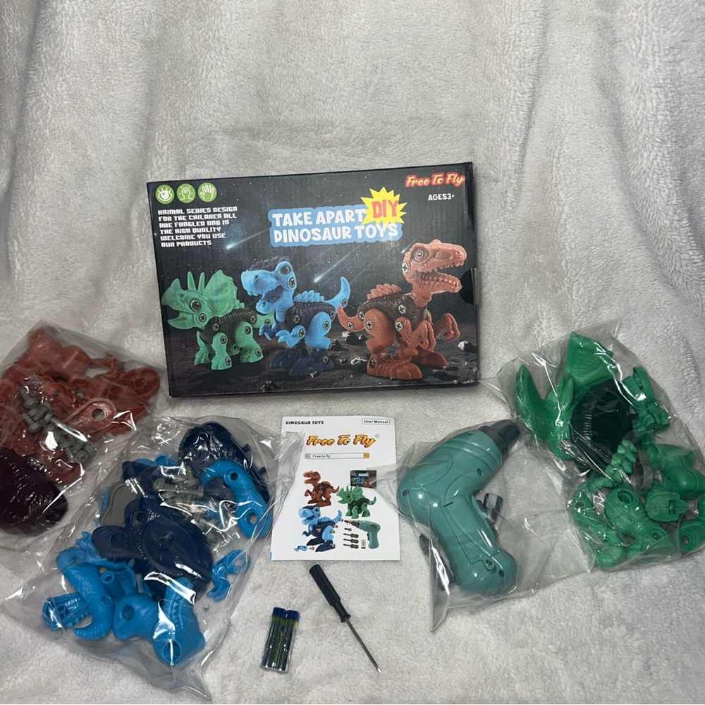 DIY Dinosaur Building Set - Green, Blue, Brown